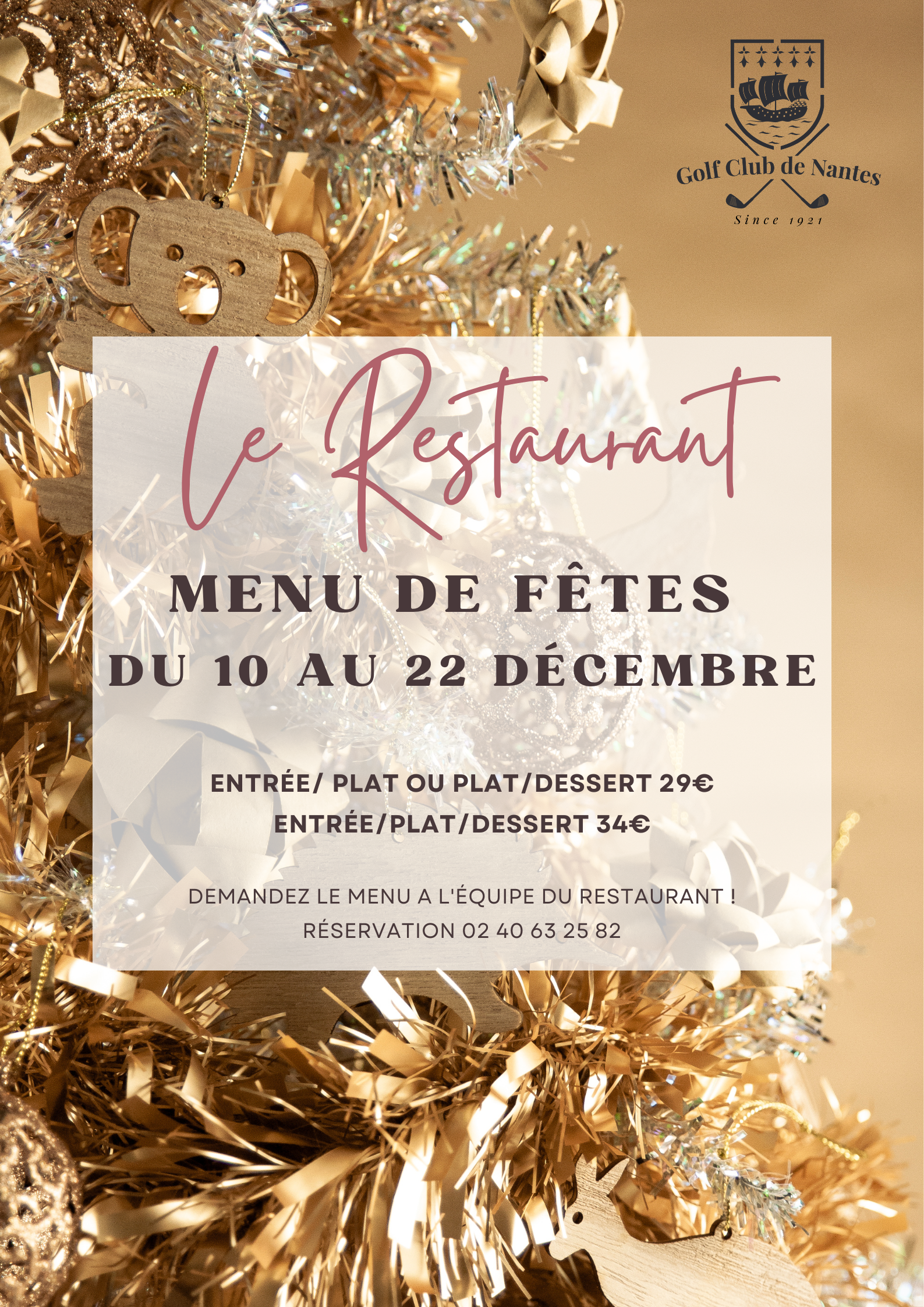 Menu de fin d&rsquo;année